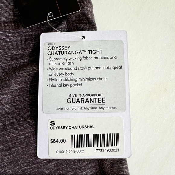 Athleta Odyssey Chaturanga Tight Heathered Brown Sz S - Picture 3 of 11